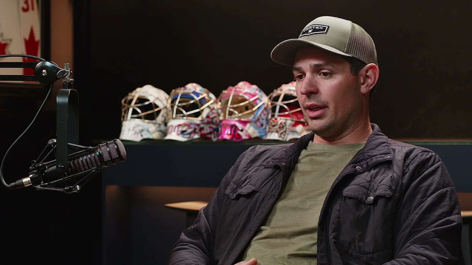 Carey Price gestures while speaking during the UnHammered interview.