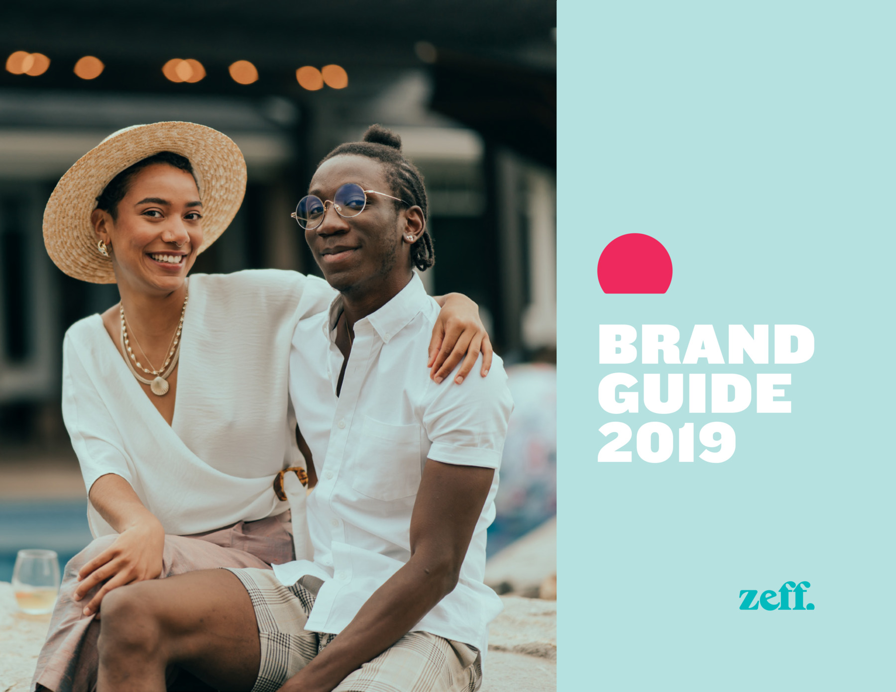 Zeff brand guide cover with campaign photography and the Zeff logo system.